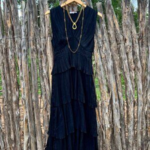 Black Pleated Women's Dress